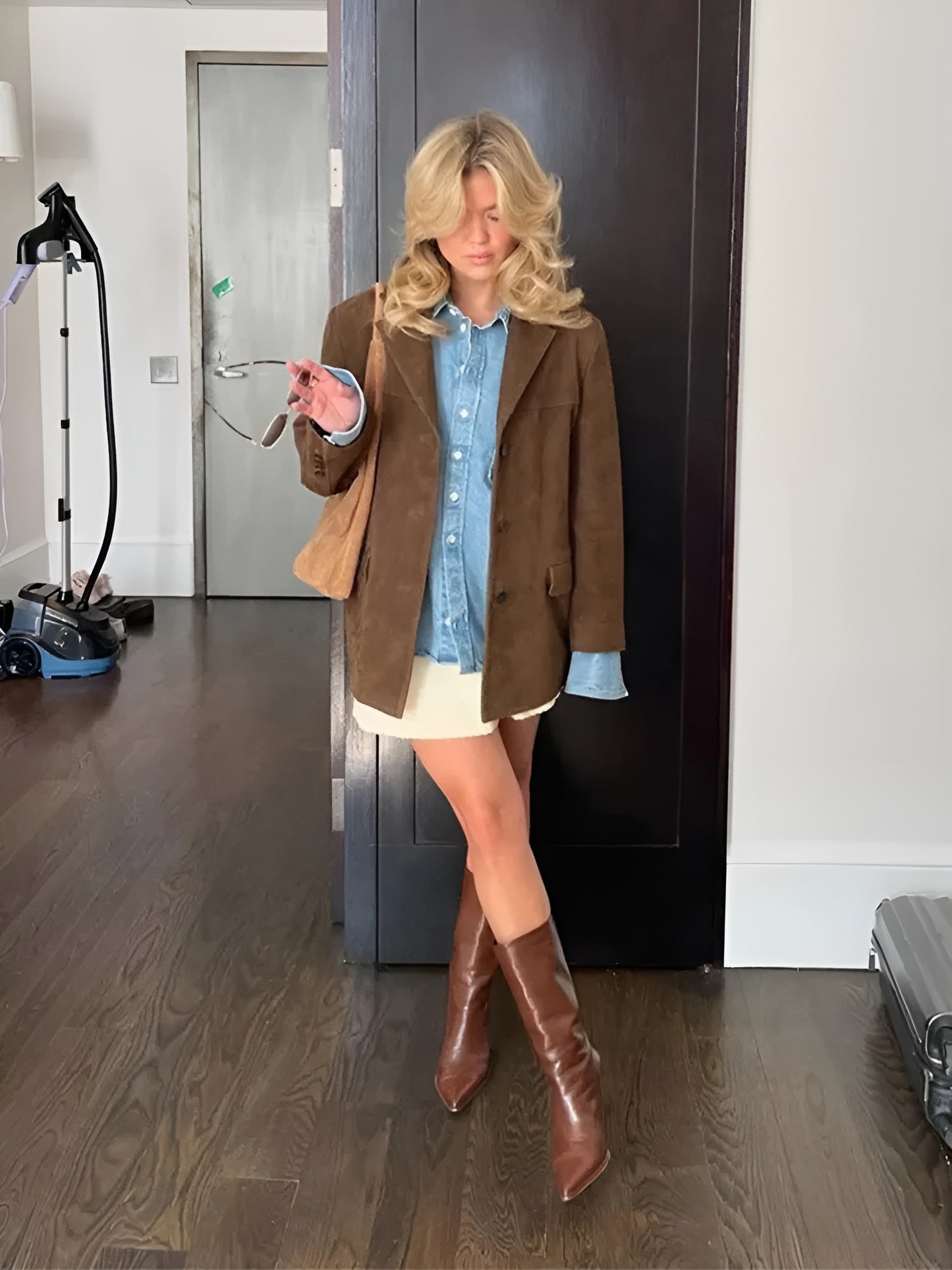 María™ | Gabardina Oversize de Lujo en Imitación de Cuero