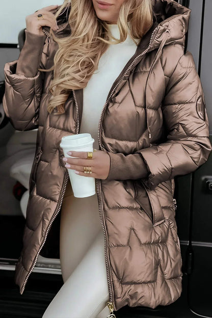 Ana™ | Abrigo de Invierno Elegante con Capucha y Acolchado